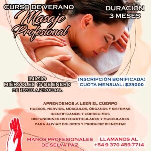 🌞 Curso de Verano de Masaje Profesional: Descubre el Poder de las herramientas más poderosas que la naturaleza te ha otorgado: TUS MANOS! 🌞